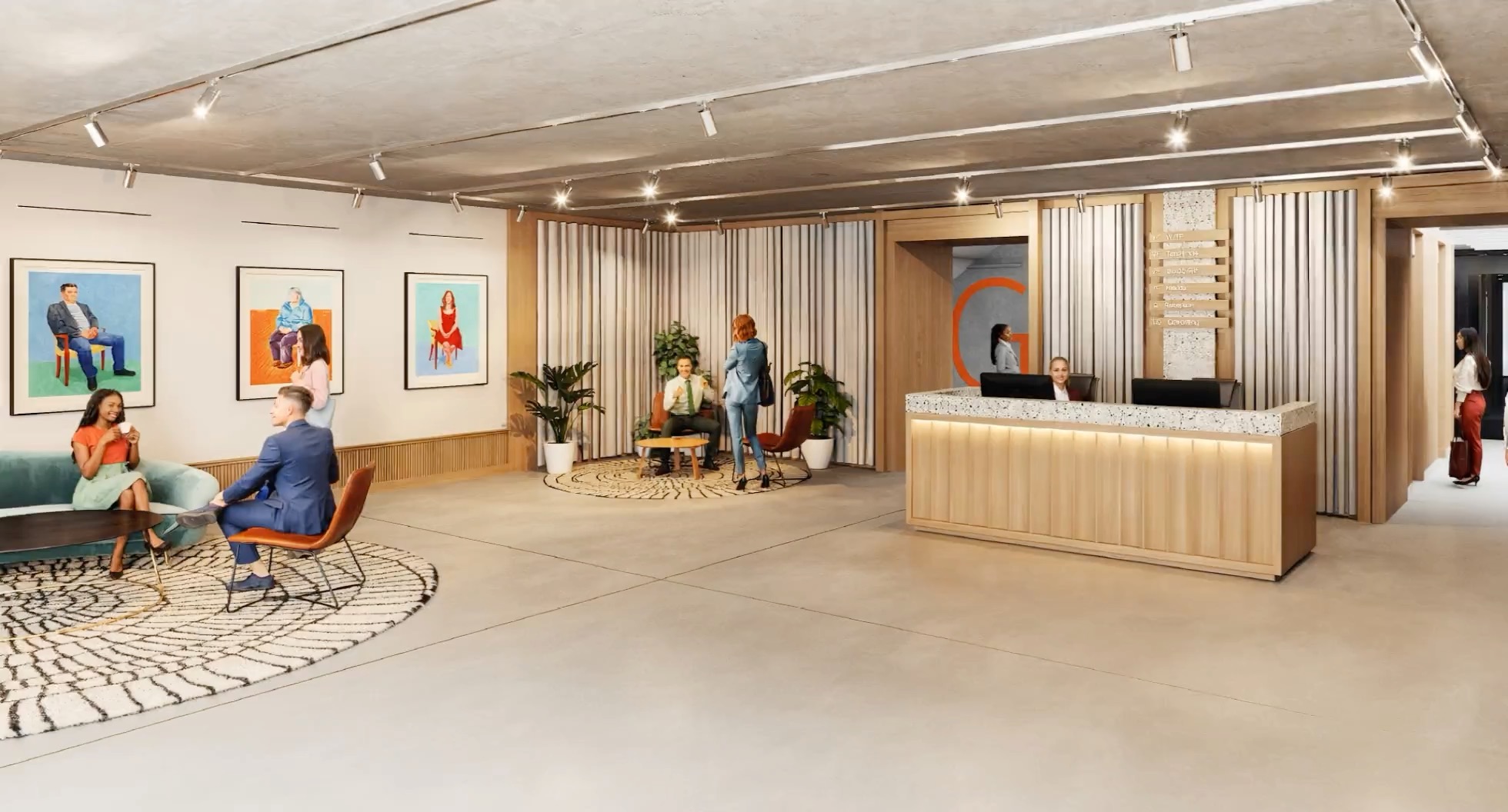 Reception interior